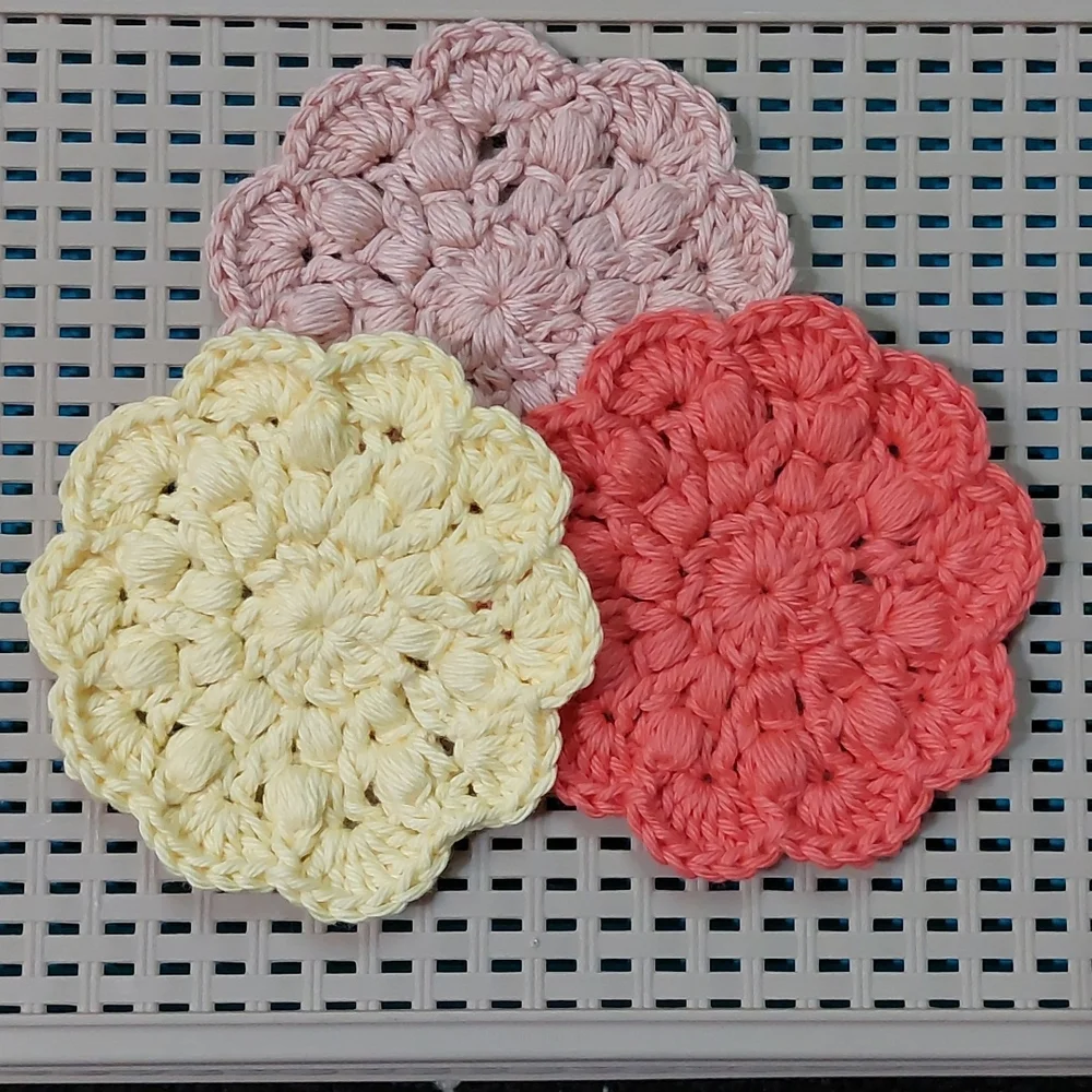 Crochet Super Scrub Facial Rounds▪︎ Grapefruit Special Edition▪︎Set of 3